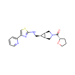 O=C([C@@H]1CCCO1)N1C[C@H]2[C@@H](CNc3nc(-c4ccccn4)cs3)[C@H]2C1 ZINC000101637715