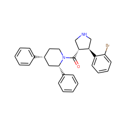 O=C([C@@H]1CNC[C@H]1c1ccccc1Br)N1CC[C@@H](c2ccccc2)C[C@H]1c1ccccc1 ZINC000073219491