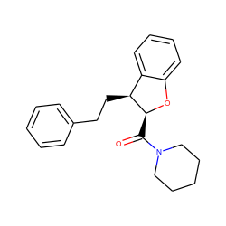 O=C([C@@H]1Oc2ccccc2[C@@H]1CCc1ccccc1)N1CCCCC1 ZINC000040584916