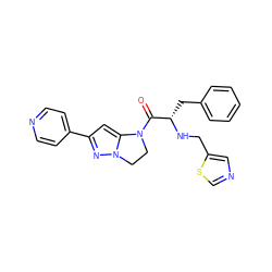 O=C([C@H](Cc1ccccc1)NCc1cncs1)N1CCn2nc(-c3ccncc3)cc21 ZINC000096284438