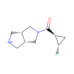 O=C([C@H]1C[C@@H]1F)N1C[C@@H]2CNC[C@@H]2C1 ZINC000096273357