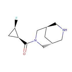 O=C([C@H]1C[C@H]1F)N1C[C@H]2CNC[C@@H](C2)C1 ZINC000101688839