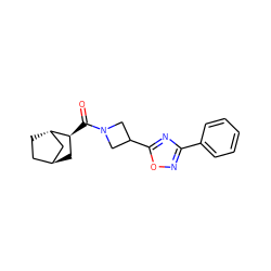 O=C([C@H]1C[C@H]2CC[C@H]1C2)N1CC(c2nc(-c3ccccc3)no2)C1 ZINC000101540293