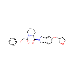 O=C([C@H]1CCCCN1C(=O)COc1ccccc1)N1Cc2ccc(O[C@@H]3CCOC3)cc2C1 ZINC000299855081