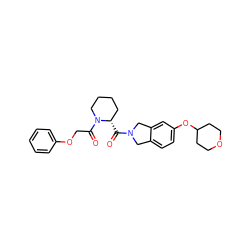 O=C([C@H]1CCCCN1C(=O)COc1ccccc1)N1Cc2ccc(OC3CCOCC3)cc2C1 ZINC000299858466