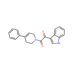 O=C(C(=O)N1CC=C(c2ccccc2)CC1)c1c[nH]c2ccccc12 ZINC000004163303