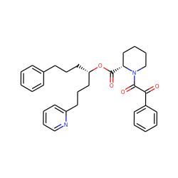 O=C(C(=O)N1CCCC[C@H]1C(=O)O[C@@H](CCCc1ccccc1)CCCc1ccccn1)c1ccccc1 ZINC000027564414