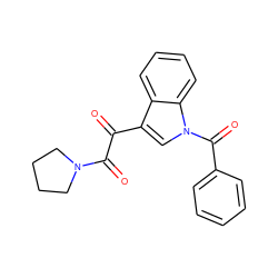 O=C(C(=O)N1CCCC1)c1cn(C(=O)c2ccccc2)c2ccccc12 ZINC000095587623