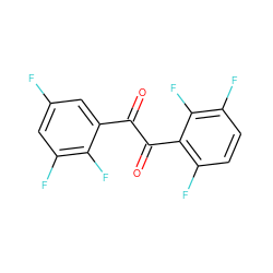 O=C(C(=O)c1c(F)ccc(F)c1F)c1cc(F)cc(F)c1F ZINC000028713888