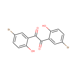 O=C(C(=O)c1cc(Br)ccc1O)c1cc(Br)ccc1O ZINC000001683334