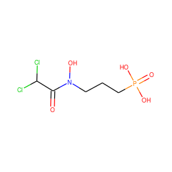 O=C(C(Cl)Cl)N(O)CCCP(=O)(O)O ZINC000028522316