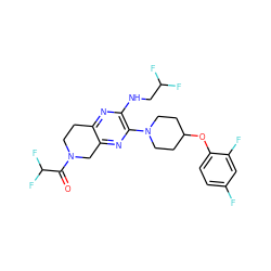 O=C(C(F)F)N1CCc2nc(NCC(F)F)c(N3CCC(Oc4ccc(F)cc4F)CC3)nc2C1 ZINC001772607117