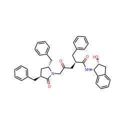 O=C(C[C@@H](Cc1ccccc1)C(=O)N[C@H]1c2ccccc2C[C@H]1O)CN1C(=O)[C@@H](Cc2ccccc2)C[C@@H]1Cc1ccccc1 ZINC000028368041