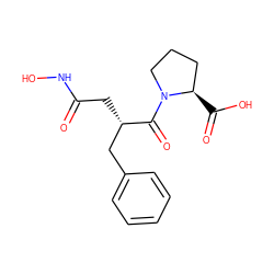 O=C(C[C@@H](Cc1ccccc1)C(=O)N1CCC[C@H]1C(=O)O)NO ZINC000026568741