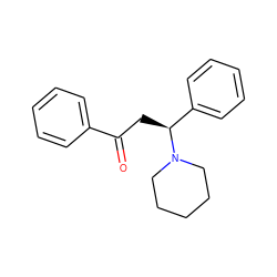 O=C(C[C@@H](c1ccccc1)N1CCCCC1)c1ccccc1 ZINC000002240255