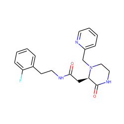 O=C(C[C@@H]1C(=O)NCCN1Cc1ccccn1)NCCc1ccccc1F ZINC000061969784