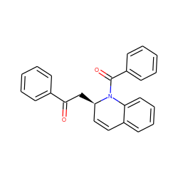 O=C(C[C@@H]1C=Cc2ccccc2N1C(=O)c1ccccc1)c1ccccc1 ZINC000003954311