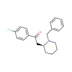 O=C(C[C@@H]1CCCCN1Cc1ccccc1)c1ccc(F)cc1 ZINC000027441619