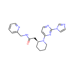 O=C(C[C@@H]1CCCCN1c1ccnc(-n2ccnc2)n1)NCc1ccccn1 ZINC000035272186