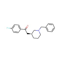 O=C(C[C@@H]1CCCN(Cc2ccccc2)C1)c1ccc(F)cc1 ZINC000027441632