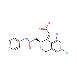 O=C(C[C@@H]1CCc2cc(Cl)cc3[nH]c(C(=O)O)c1c23)Nc1ccccc1 ZINC000003811964