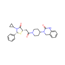 O=C(C[C@@H]1S[C@H](c2ccccc2)N(C2CC2)C1=O)N1CCC(N2Cc3ccccc3NC2=O)CC1 ZINC000103267556