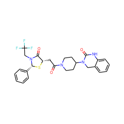 O=C(C[C@@H]1S[C@H](c2ccccc2)N(CC(F)(F)F)C1=O)N1CCC(N2Cc3ccccc3NC2=O)CC1 ZINC000103267615