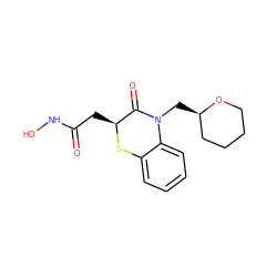 O=C(C[C@@H]1Sc2ccccc2N(C[C@@H]2CCCCO2)C1=O)NO ZINC000029248025