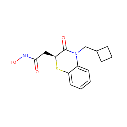 O=C(C[C@@H]1Sc2ccccc2N(CC2CCC2)C1=O)NO ZINC000029307651