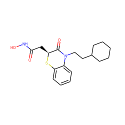 O=C(C[C@@H]1Sc2ccccc2N(CCC2CCCCC2)C1=O)NO ZINC000029248014