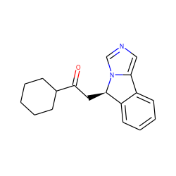 O=C(C[C@@H]1c2ccccc2-c2cncn21)C1CCCCC1 ZINC000207676892