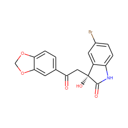 O=C(C[C@]1(O)C(=O)Nc2ccc(Br)cc21)c1ccc2c(c1)OCO2 ZINC000000850339