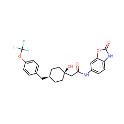 O=C(C[C@]1(O)CC[C@@H](Cc2ccc(OC(F)(F)F)cc2)CC1)Nc1ccc2[nH]c(=O)oc2c1 ZINC001772617472