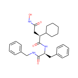 O=C(C[C@H](C(=O)N[C@@H](Cc1ccccc1)C(=O)NCc1ccccc1)C1CCCCC1)NO ZINC000026667073