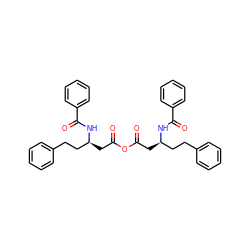 O=C(C[C@H](CCc1ccccc1)NC(=O)c1ccccc1)OC(=O)C[C@@H](CCc1ccccc1)NC(=O)c1ccccc1 ZINC000036330292