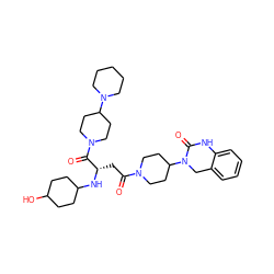 O=C(C[C@H](NC1CCC(O)CC1)C(=O)N1CCC(N2CCCCC2)CC1)N1CCC(N2Cc3ccccc3NC2=O)CC1 ZINC000084619514