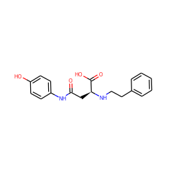 O=C(C[C@H](NCCc1ccccc1)C(=O)O)Nc1ccc(O)cc1 ZINC000005060518