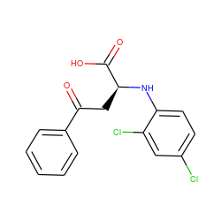 O=C(C[C@H](Nc1ccc(Cl)cc1Cl)C(=O)O)c1ccccc1 ZINC000004554166