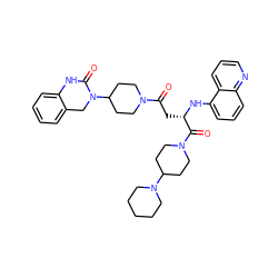 O=C(C[C@H](Nc1cccc2ncccc12)C(=O)N1CCC(N2CCCCC2)CC1)N1CCC(N2Cc3ccccc3NC2=O)CC1 ZINC000084619622