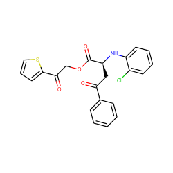 O=C(C[C@H](Nc1ccccc1Cl)C(=O)OCC(=O)c1cccs1)c1ccccc1 ZINC000002821610