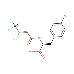 O=C(C[C@H](S)C(F)(F)F)N[C@@H](Cc1ccc(O)cc1)C(=O)O ZINC000042919939