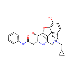 O=C(C[C@H]1N[C@@]23CC[C@]1(O)[C@@H]1Oc4c(O)ccc5c4[C@]12CCN(CC1CC1)[C@@H]3C5)Nc1ccccc1 ZINC000103145057