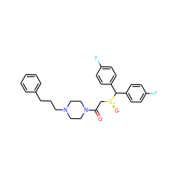 O=C(C[S@+]([O-])C(c1ccc(F)cc1)c1ccc(F)cc1)N1CCN(CCCc2ccccc2)CC1 ZINC001772603003