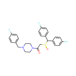 O=C(C[S@+]([O-])C(c1ccc(F)cc1)c1ccc(F)cc1)N1CCN(Cc2ccc(F)cc2)CC1 ZINC001772583226