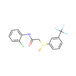 O=C(C[S@@+]([O-])c1cccc(C(F)(F)F)c1)Nc1ccccc1Cl ZINC000005278070