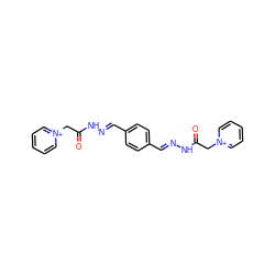 O=C(C[n+]1ccccc1)N/N=C/c1ccc(/C=N/NC(=O)C[n+]2ccccc2)cc1 ZINC000038732771