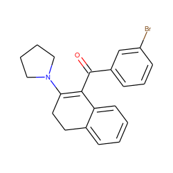 O=C(C1=C(N2CCCC2)CCc2ccccc21)c1cccc(Br)c1 ZINC000000721426