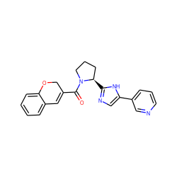 O=C(C1=Cc2ccccc2OC1)N1CCC[C@H]1c1ncc(-c2cccnc2)[nH]1 ZINC001772622912