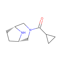 O=C(C1CC1)N1C[C@@H]2CC[C@H](C1)N2 ZINC000215582469