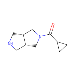 O=C(C1CC1)N1C[C@@H]2CNC[C@@H]2C1 ZINC000083824265
